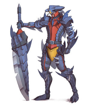Garchomp-mieshaarniska-taustakuva — Galaxy Z Fold 6 Taustakuvat