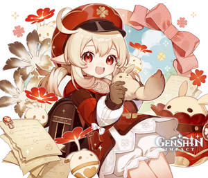 Genshin Impact Klee Dodocon kanssa — Genshin impact GIF Taustakuvat