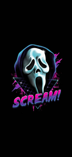 Ghostface Scream -retrotaidetaustakuva — Pixel 9 Pro Taustakuvat