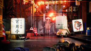 Ghostwire Tokyo Kuchisake-kadut taustakuva