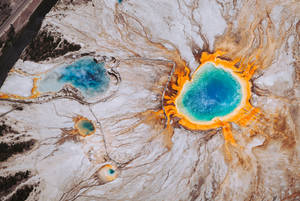 Esikatselutaustakuva grand prismatic spring, pinta, maisema, wyoming, yhdysvallat