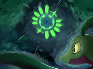 Grovyle bambumetsikön keskellä — Anime maisema Taustakuvat