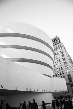 Guggenheim-museo New York mustavalkoinen — Xiaomi Pad 9 Pro Max Taustakuvat