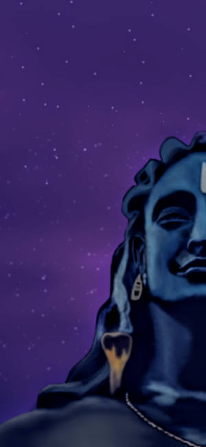 Half-Portrait Artwork Adiyogi Shiva — Samsung Galaxy S20 Taustakuvat