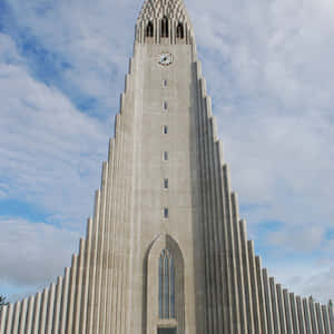 Hallgrímskirkjan keskustornin ulkoilme — Mobiili GIF Taustakuvat