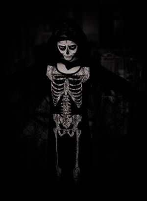 Halloween-asu luuranko taustakuva