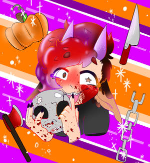 Halloween profiilikuva söpö lapsi pitelee kalloa — Honor Magic V Flip 2 Taustakuvat