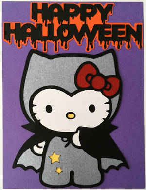 Harmaa lepakko Hello Kitty Halloween -taustakuva — Hello Kitty Halloween Taustakuvat
