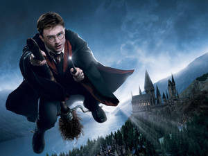 Harry taikasauvalla Harry Potter -kannettava — Esteettinen harry potter Taustakuvat