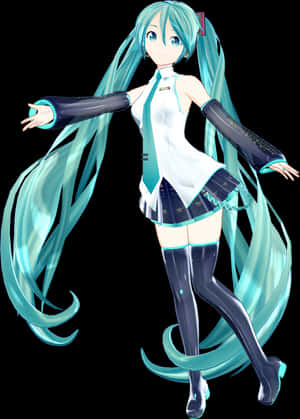 Miku Hatsune V3 Mmd H - Hatsune Miku Png, Läpinäkyvä Png