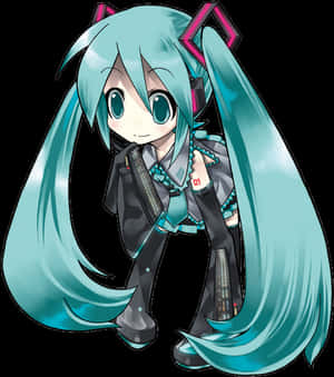 Läpinäkyvä Chibi Miku Png - Hatsune Miku Chibi Läpinäkyvä, Png Lataus