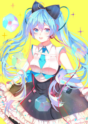 Kaunis HD-animekuvitus Hatsune Miku -taustakuvana — OnePlus Pad 2 Pro Taustakuvat