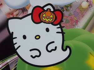 Hello Kitty Halloween Valkoinen Kummitus -taustakuva — Hello Kitty Halloween Taustakuvat