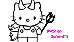 Hello Kitty Halloween paha taustakuva — Hello Kitty Halloween Taustakuvat
