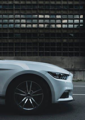 Helmenvalkoinen Ford Mustang -taustakuva — OnePlus Pad 2 Pro Taustakuvat