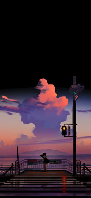 Anime Auringonlasku Iphone — Redmi Note Taustakuvat