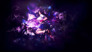 Violetti anime-taustakuva
