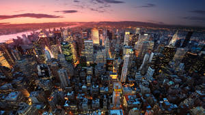 Ylhäältä kuvattu New York -taustakuva — 1366x768 Taustakuvat