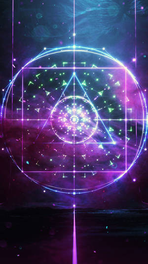 Henkinen estetiikka neonpyhä geometria — Henkinen estetiikka Taustakuvat