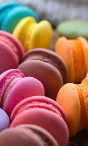 Kimalteleva ja eloisa makea macaron — Tecno Megapad Taustakuvat