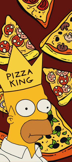 Homer Simpson Pizza King taustakuva. — Pixel 9 Taustakuvat