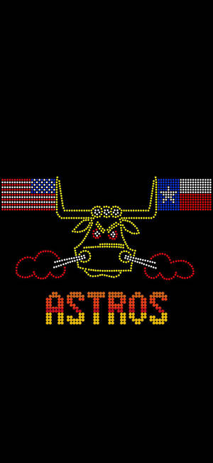 Houston Astros tyylitelty Texas-härkä taustakuva — iPhone 14 Pro Max Taustakuvat