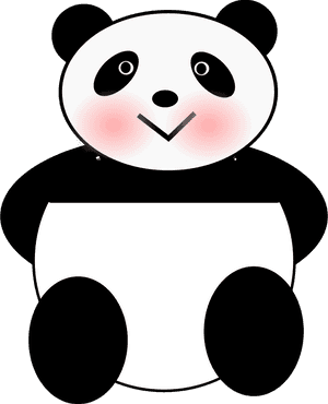 Hymyilevä sarjakuvapanda-grafiikka — Panda Taustakuvat