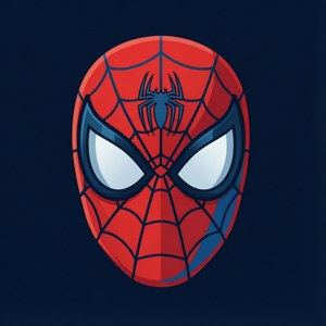 Minimaalinen vektorikuvake Spider-Manin naamioista hämähäkkitunnuksella. — Hämähäkkimies Taustakuvat