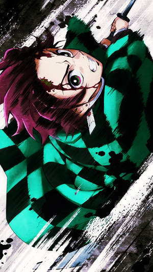 Illustraatio Demon Slayer Puhelin Tanjiro — Demon slayer puhelin Taustakuvat