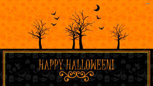 Iloinen vintage Halloween-juliste — Vintage Halloween Taustakuvat