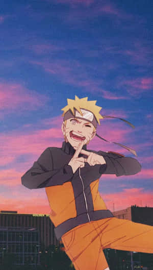 Intensiivinen Naruto Uzumaki toiminnassa — Naruto puhelin GIF Taustakuvat