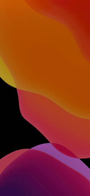 IOS 13 Tumma Oranssi -taustakuva — iPhone 16 Pro Max Taustakuvat