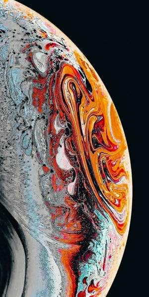 Iphone 13 IOS oranssi planeetta taustakuva — iPhone 7 Plus Taustakuvat