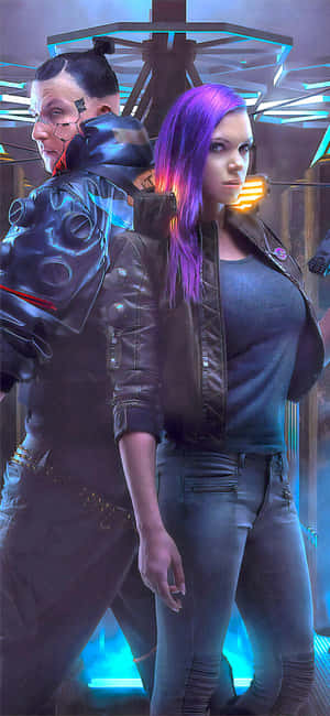 Iphone X Cyberpunk 2077 -tausta — Honor X7e Plus Taustakuvat