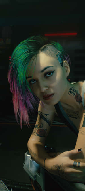 Iphone X Cyberpunk 2077 -tausta — Honor X7e Plus Taustakuvat
