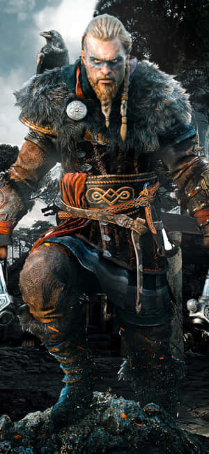 Iphone Xs Assassin's Creed Valhalla -tausta — HMD Luma Taustakuvat