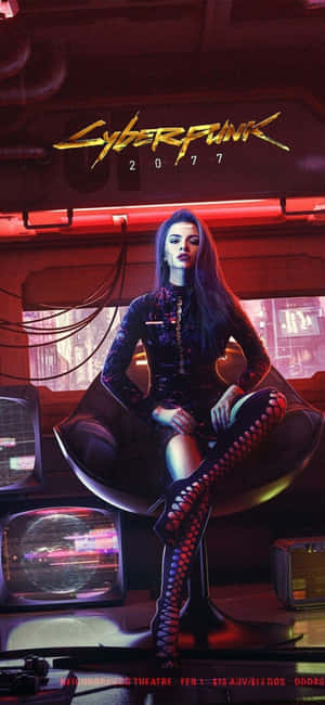 Iphone Xs Max Cyberpunk 2077 tausta — Honor X7e Taustakuvat
