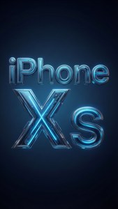 Neontypografia-taustakuva, jossa lukee 'iPhone Xs' iPhone Xs:lle — iPhone XS Taustakuvat
