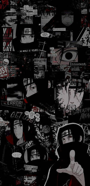 Itachi-kollaasi esteettinen anime iPhone
