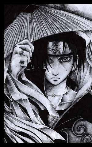 Itachi musteella piirrettynä — Honor Pad Taustakuvat