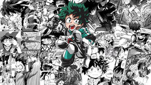 Izuku Midoriya Manga-paneeli taustakuva — Manga-paneeli Taustakuvat