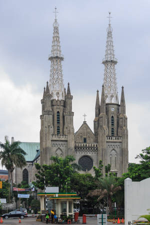 Jakartan katedraali, Indonesia -taustakuva — Muted Taustakuvat