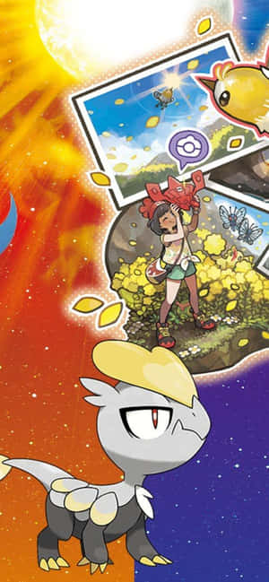 Jangmo-o pelissä Pokemon Sun and Moon — Oppo Reno16 Taustakuvat