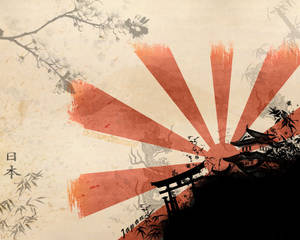 Japanilainen samurai nouseva aurinko — Japanilainen samurai Taustakuvat