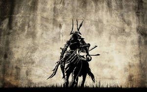 Japanilainen samurai hevosen selässä — Japanilainen samurai Taustakuvat