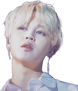 Jimin vaaleat hiukset tyylikäs ilme