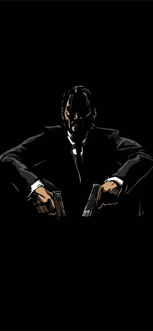 John Wick vektoritaide iPhone 12 -taustakuva — iPhone 14 Taustakuvat