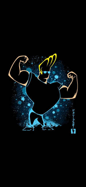 Johnny Bravo ääriviivataide taustakuva — iPhone 8 Plus Taustakuvat