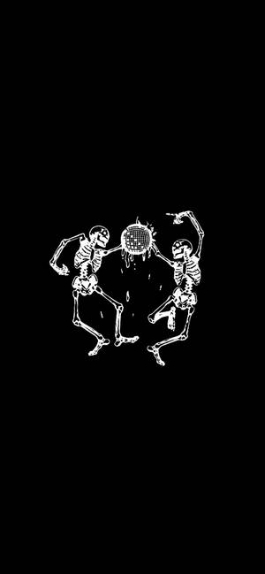 Joji'n kappaleen luuranko clip art -taustakuva — iPhone 16 Taustakuvat