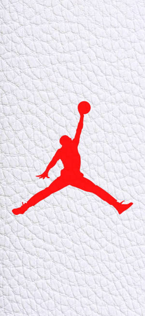Jordan-logo valkoinen nahkakangas taustakuva — iPhone 18 Pro Taustakuvat